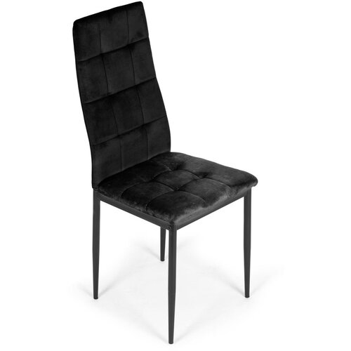 Set od 4 crne bar&amp;scaron;unaste stolice za blagovaonicu i dnevni boravak ModernHome Slike
