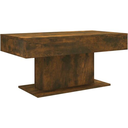 Maison Chic Klubska mizica - kavna mizica - Nizka mizica dimljeni hrast 96x50x45 cm konstruiran les, (21755481) Cene