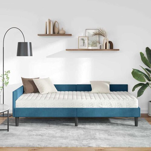  Kutni krevetni okvir s madracem 2 kom. Plava 90 x 190 cm Bar&amp;scaron;un Slike