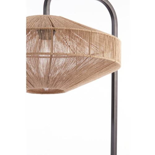 Light &amp;amp; Living Mat črna/v naravni barvi stoječa svetilka s tekstilnim senčilom (vi&amp;scaron;ina 164 cm) Lyra &amp;ndash; Slike