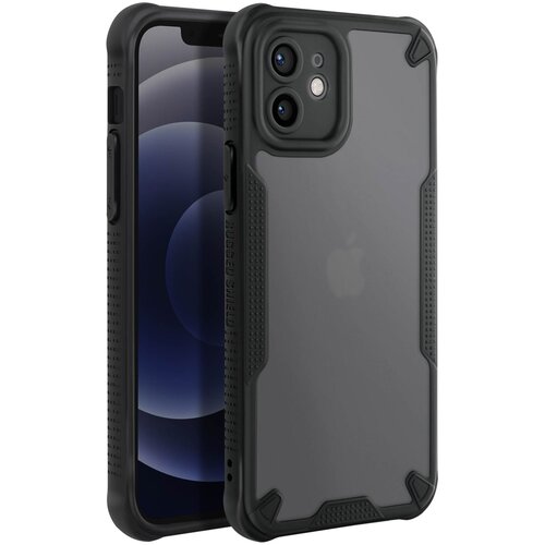 AVIZAR Ovitek za iPhone 12 Odporen na udarce Mat hrbet ojačani vogali, Črna, (5000010108) Cene