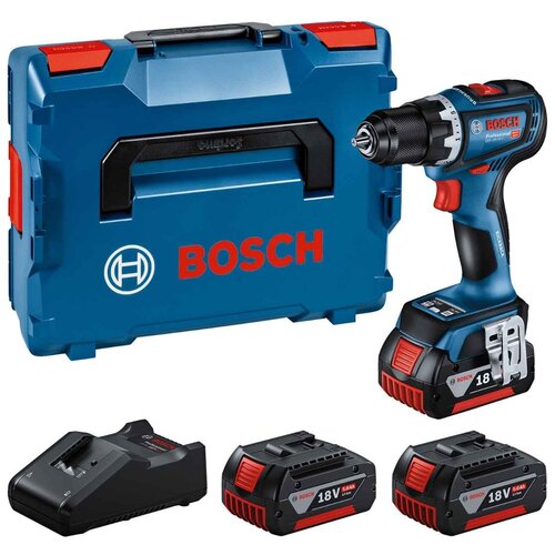 Bosch akumulatorska vibraciona bušilica/odvijač GSR 18V-90 C + 3x PC 18V 4.0 Ah + GAL 18V-40 + L-BOXX, 0615A5002R Cene