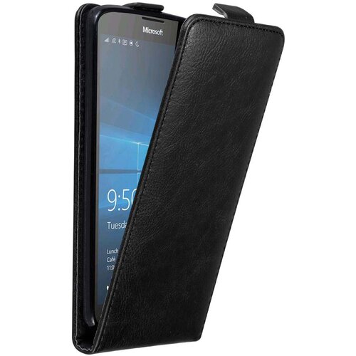 Cadorabo Ohi&scaron;je, združljivo z Nokia Lumia 950 XL v nočna črna - Za&scaron;čitni ovitek v obliki flipa z magnetnim zapiranjem, (20563464) Cene