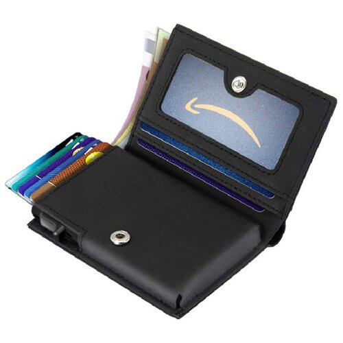 INF Držalo za kartico denarnice z RFID zaščito Pravo usnje Black, (21275419) Cene