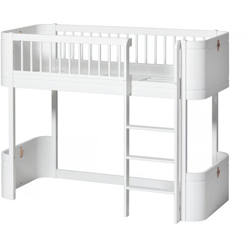 Oliver Furniture® nadstropna posteljica mini+ low loft bed 60x160 white Cene