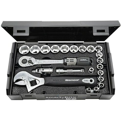 Matador Set nastavaka za nasadni ključ smartyBOX S2 (26 -dij., Veličina prihvata: ⅜&amp;Prime;) Slike
