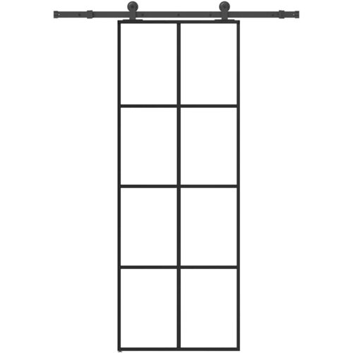 vidaXL Klizna vrata s priborom 76 x 205 cm od ESG stakla i aluminija Cijene
