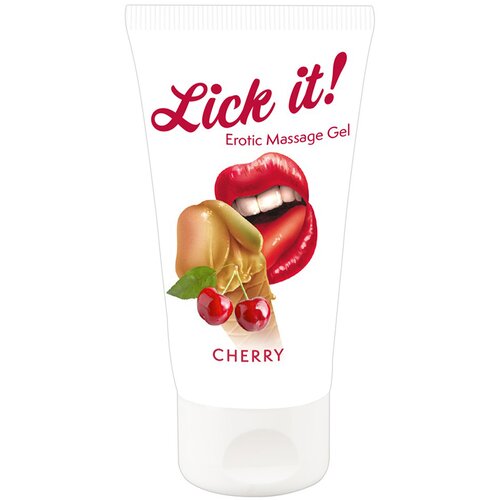 gel za masažu sa ukusom trešnje lick it cherry Slike