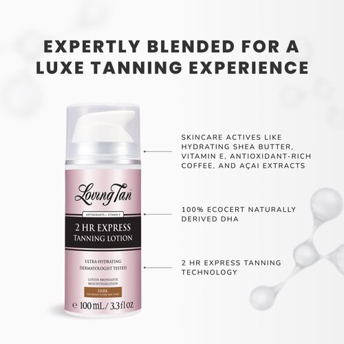 Loving Tan 2 HR Express vlažilno samoporjavitveno mleko odtenek Dark 100 ml Slike