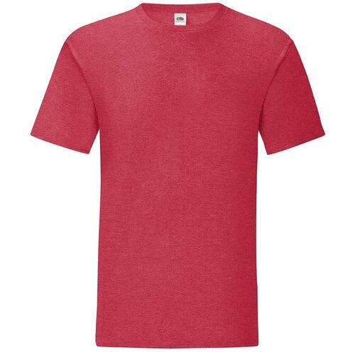 Fruit Of The Loom Red men's t-shirt in combed cotton Iconic with sleeve Cene