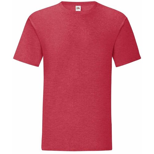 Fruit Of The Loom Red men's t-shirt in combed cotton Iconic with sleeve Slike