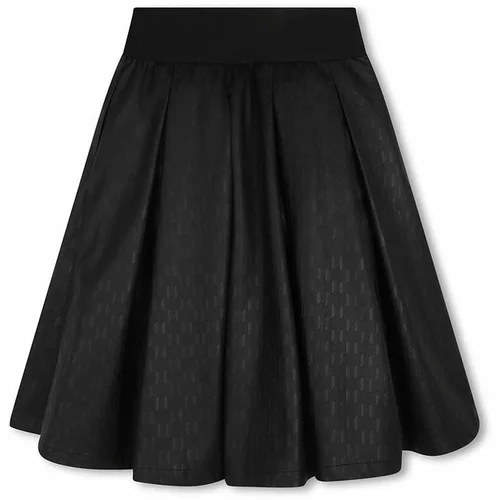 Karl Lagerfeld Dječje pamučna haljina boja: crna, mini, širi se prema dolje