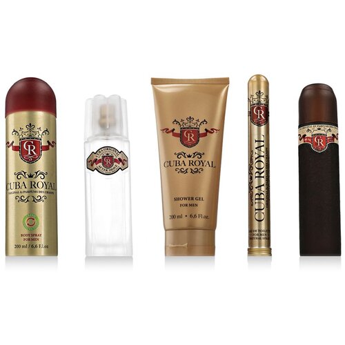 Cuba Royal darilni set toaletna voda 100 ml +vodica po britju 100 ml + gel za prhanje 200 ml + deodorant 200ml + toaletna voda 35ml za mo&amp;scaron;ke Slike