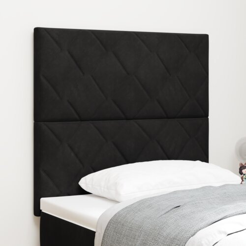 vidaXL LED uzglavlje dizajn dijamantskih blokova crno 100 cm baršunasto, uzglavlje dizajn dijamantskih blokova crno 200 cm baršunasto Cijene