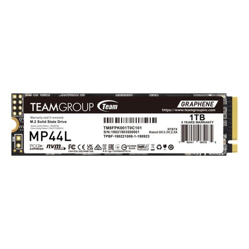 SSD M.2 NVMe TeamGroup 1TB MP44L Gen4x4 5000MBs/4500MBs TM8FPK001T0C101 Cene