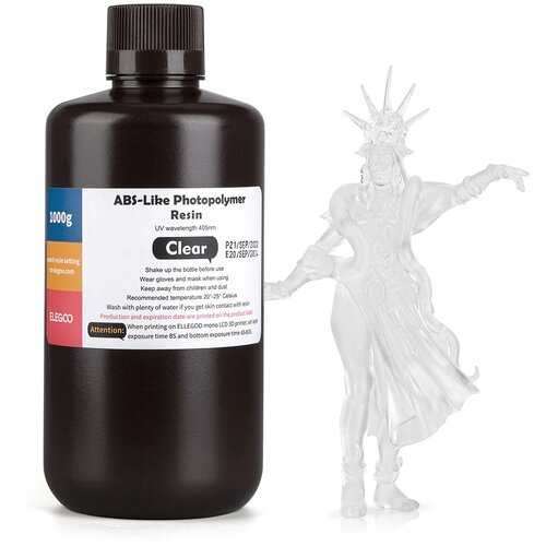 Elegoo ABS-Like 1.0 Resin 1,000g Clear Cene