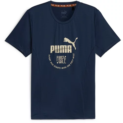 Puma Funkcionalna majica 'First Mile' bež / mornarska