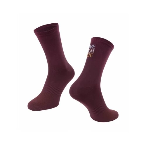 Force Čarape LOVE YOUR RIDE, bordo L-XL/42-46 Slike