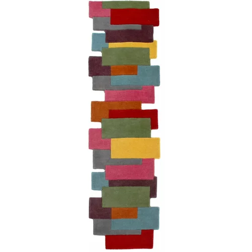 Flair Rugs šarena vunena staza Collage, 60 x 230 cm