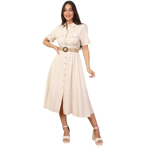 La Modeuse Dolge obleke 72031_P169149 Bež Cene