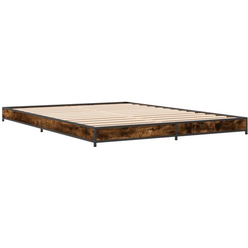 vidaXL Okvir za krevet boja hrasta 150x200cm konstruirano drvo i metal Cene