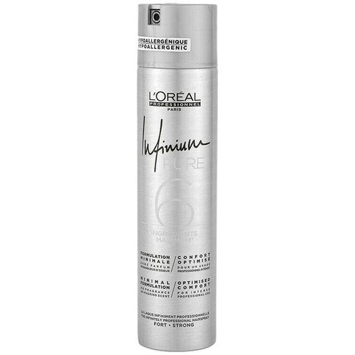 L&amp;acute;Or&amp;eacute;al Paris infinium Pure Strong lak za kosu za jako učvr&amp;scaron;ćivanje kose bez mirisa 500 ml Slike