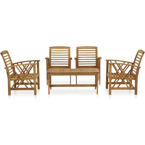Maison Chic Seti vrtnega pohištva - Vrtna garnitura - Vrtni pohištvo set 5-delna trden akacijev les, (21821141) Cene