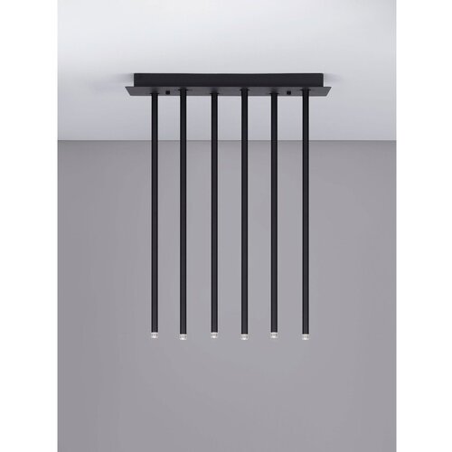 Nova Luce Mat črna aluminijasta LED stropna svetilka z upogljivo konstrukcijo 20x50 cm Stilvi &amp;ndash; Slike