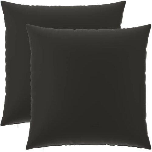  Jastuk s jastukom HEERLEN 2 kom. Crna Poliester - Crna 80 x 80 cm 2 Slike