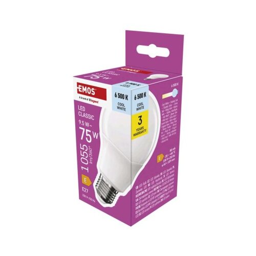  LED žarnica Classic A60 / E27 / 9,5 W (75 W) / 1055 lm / Hladna bela Cene