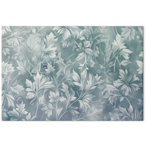  Slika - Ornaments in Worn Muted Turquoises: Delicate Plant Pattern 90x60 Standard Slike