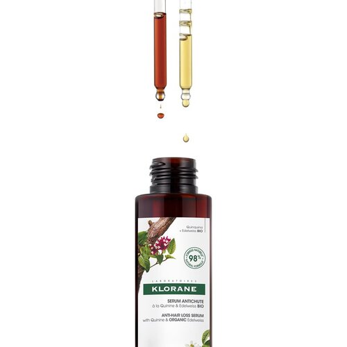 Klorane Quinine &amp;amp; Edelweiss Bio serum za jačanje protiv gubitka kose 100 ml Slike