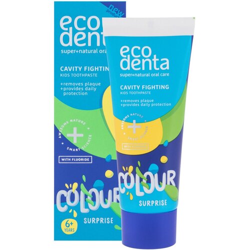 Ecodenta Toothpaste Cavity Fighting Colour Surprise zubna pasta 75 ml Slike