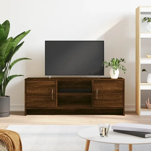 The Living Store TV omarica rjava hrast 102x30x37,5 cm inženirski les - TV Omarica, (21434612)