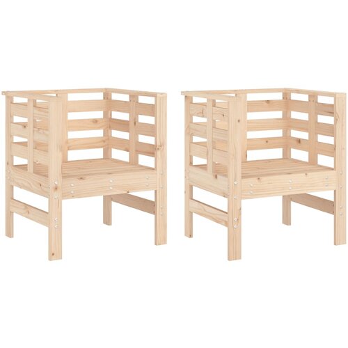 Maison Chic Vrtni Stoli - Stol za vrt 2 kosa 61,5x53x71 cm trdna borovina JS486, (21877943) Slike