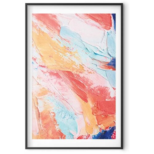  Plakat Colorful Harmony - dynamic color transitions in pastel tones 21x30 Crni okvir s margom Cijene