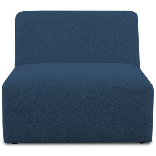 Scandic Tamno plava modularna sjedeća garnitura od boucl&amp;eacute; tkanine (srednji modul ) Roxy &amp;ndash; Slike
