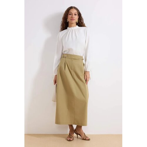 Trendyol Modest Ženska suknja Tctss26Ee00005, Kaki Slike