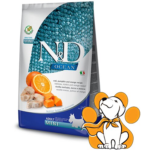 N&d Suva hrana za pse Mini Adult Bakalar, Bundeva i Pomorandža 7kg Cene