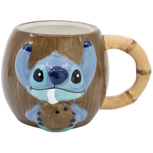 Disney Skodelica 325 ml 3D Stitch z učinkom kokosovega oreha iz zbirke Coconut, Rjava, (5000071319) Cene