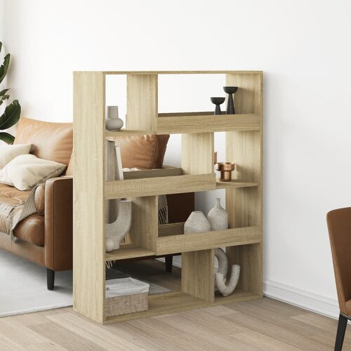 VidaXL Knjižna omara sonoma hrast 100x33x125,5 cm inženirski les Slike
