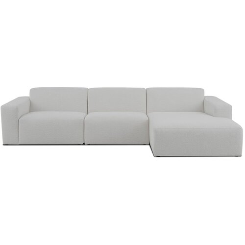 Scandic Bijela kutna garnitura od boucl&amp;eacute; tkanine (s desnim kutom) Roxy &amp;ndash; Slike