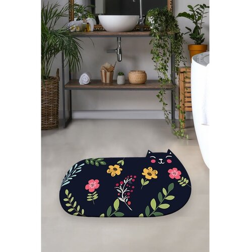 Foutastic črna kopalniška preproga 80x140 cm cattest – Cene