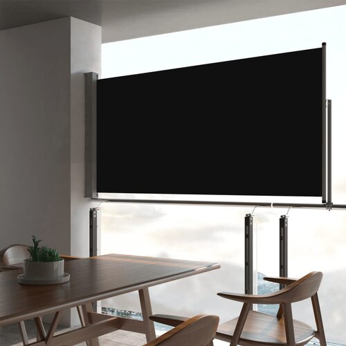 VidaXL Zložljiva stranska tenda za teraso 80x300 cm črna Slike