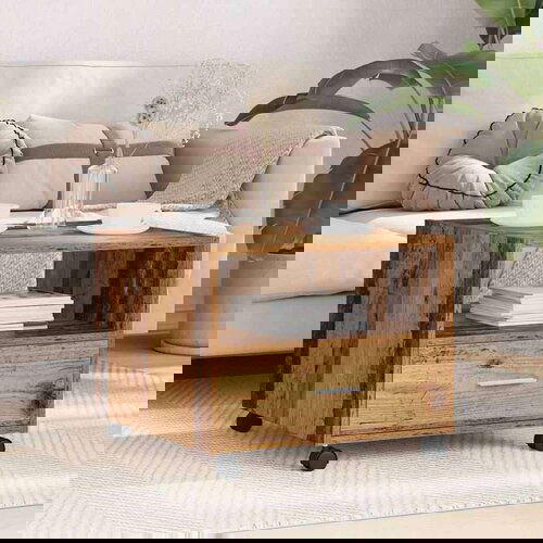 vidaXL Kava Stol Staro drvo 55 x 55 x 45 cm Konstruirano drvo Cijene
