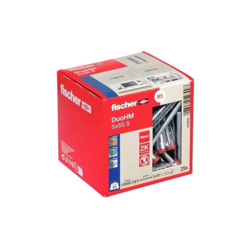 Fischer DuoHM 5x55 S PH PZ tipla za šuplje zidove 55 mm 572921 25 St. Cijene