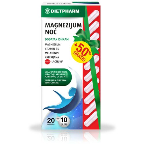 Dietpharm magnezijum noć 20 + 10 kapsula Cene