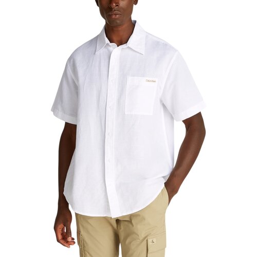 Calvin Klein Jeans LINEN COTTON S/S J30J327296 Bijela Slike
