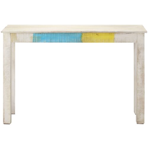 Maison Chic konzolna miza - miza ob steni bela 115x35x77 cm robusten mangov les, (21785975) Cene