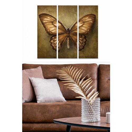 Wallity MDF120074542 Multicolor Decorative MDF Painting (3 Pieces) Cene